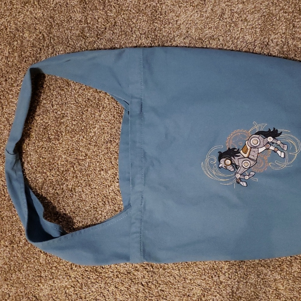Steampunk Embroidered Horse Toatbag